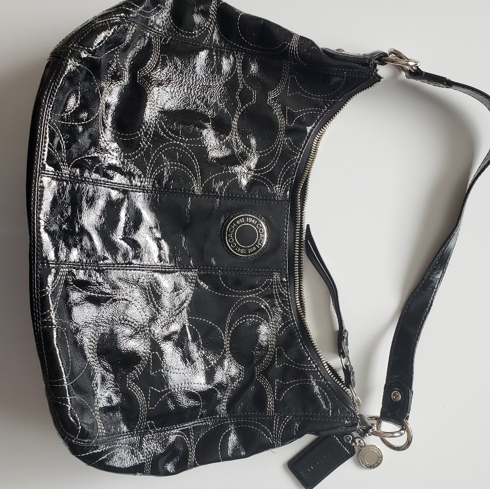 Authentic Coach patent leather purse